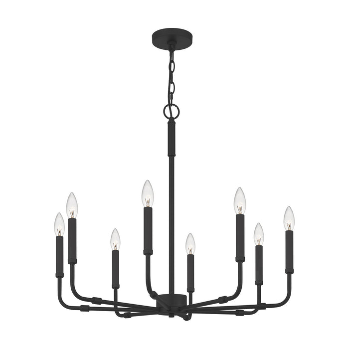 Myhouse Lighting Quoizel - ABR5028MBK - Eight Light Chandelier - Abner - Matte Black