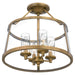 Myhouse Lighting Quoizel - BAW1716WS - Four Light Semi-Flush Mount - Barlow - Weathered Brass