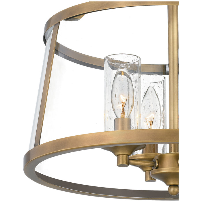 Myhouse Lighting Quoizel - BAW1716WS - Four Light Semi-Flush Mount - Barlow - Weathered Brass