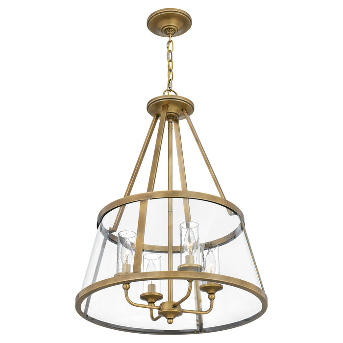 Myhouse Lighting Quoizel - BAW1820WS - Four Light Pendant - Barlow - Weathered Brass