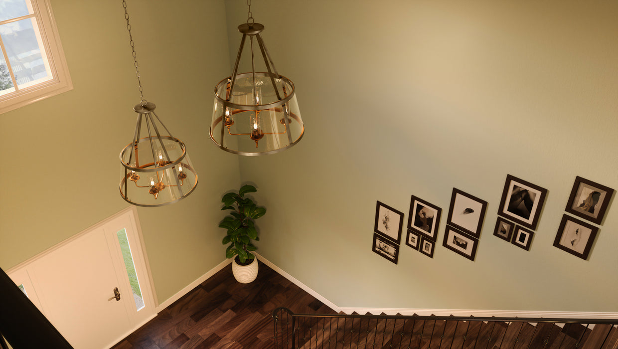 Myhouse Lighting Quoizel - BAW1820WS - Four Light Pendant - Barlow - Weathered Brass