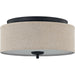 Myhouse Lighting Quoizel - BLA1616MBK - Three Light Flush Mount - Blanche - Matte Black