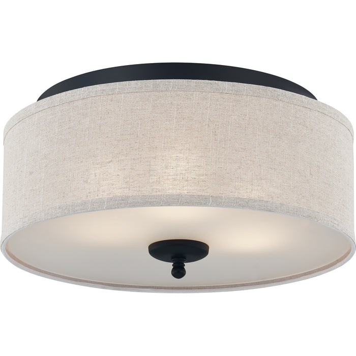 Myhouse Lighting Quoizel - BLA1616MBK - Three Light Flush Mount - Blanche - Matte Black