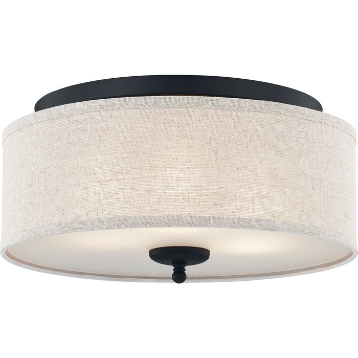 Myhouse Lighting Quoizel - BLA1616MBK - Three Light Flush Mount - Blanche - Matte Black