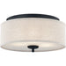 Myhouse Lighting Quoizel - BLA1616MBK - Three Light Flush Mount - Blanche - Matte Black