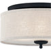 Myhouse Lighting Quoizel - BLA1616MBK - Three Light Flush Mount - Blanche - Matte Black