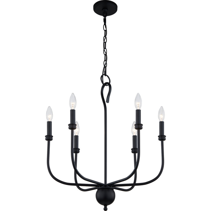 Myhouse Lighting Quoizel - BLA5022MBK - Six Light Chandelier - Blanche - Matte Black