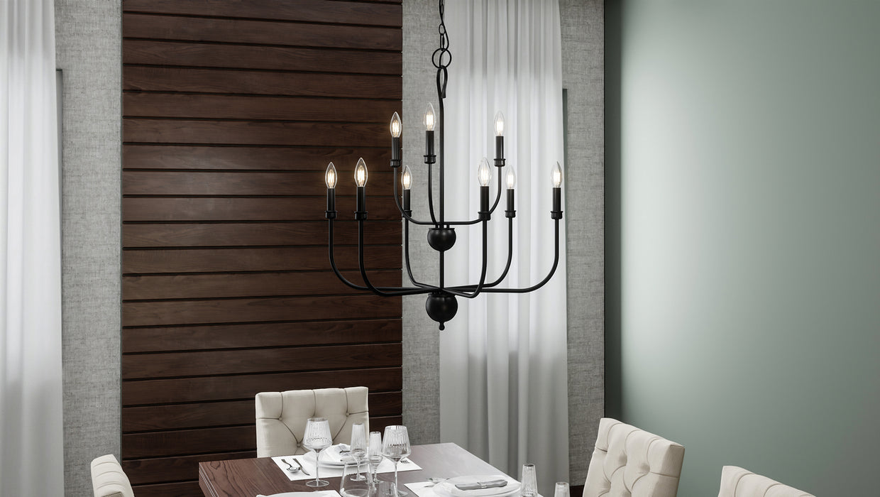 Myhouse Lighting Quoizel - BLA5027MBK - Nine Light Chandelier - Blanche - Matte Black