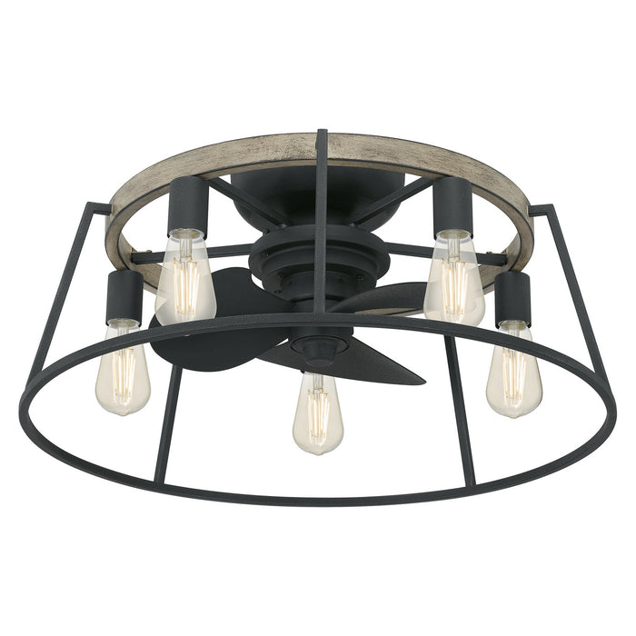 Myhouse Lighting Quoizel - BRT3124GK - Five Light Fandelier - Brockton - Grey Ash