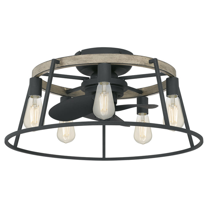 Myhouse Lighting Quoizel - BRT3124GK - Five Light Fandelier - Brockton - Grey Ash