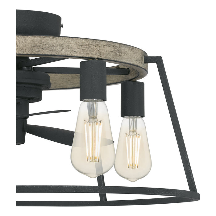 Myhouse Lighting Quoizel - BRT3124GK - Five Light Fandelier - Brockton - Grey Ash