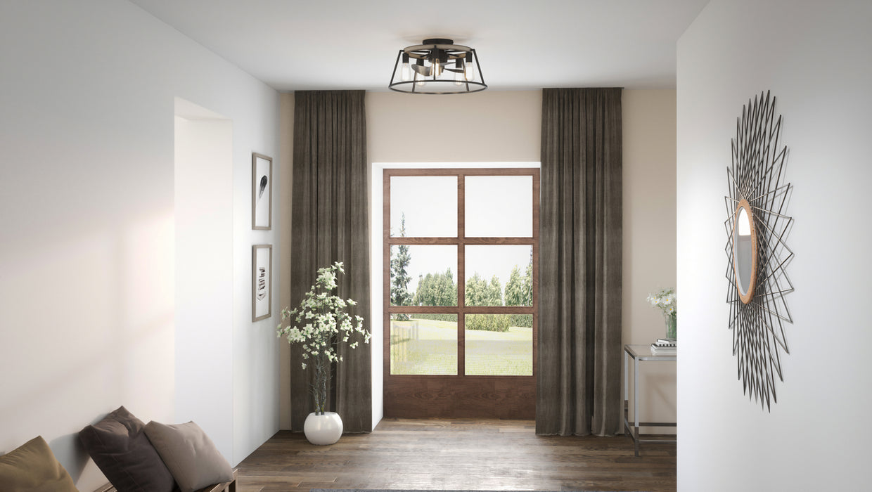 Myhouse Lighting Quoizel - BRT3124GK - Five Light Fandelier - Brockton - Grey Ash