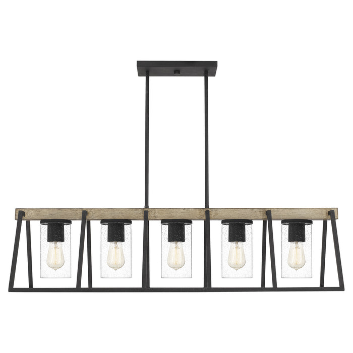 Myhouse Lighting Quoizel - BRT3542GK - Five Light Linear Chandelier - Brockton - Grey Ash