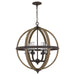 Myhouse Lighting Quoizel - FSN3525RK - Six Light Pendant - Fusion - Rustic Black