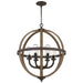 Myhouse Lighting Quoizel - FSN3525RK - Six Light Pendant - Fusion - Rustic Black