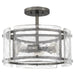 Myhouse Lighting Quoizel - FTS1716MM - Three Light Semi Flush Mount - Fortress - Mottled Silver