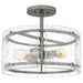 Myhouse Lighting Quoizel - FTS1716MM - Three Light Semi Flush Mount - Fortress - Mottled Silver