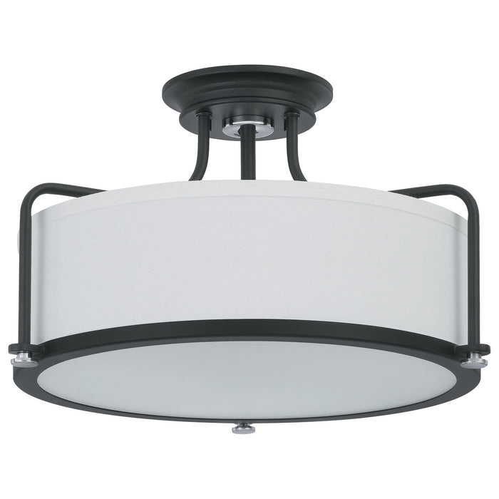 Myhouse Lighting Quoizel - QF1715EK - Three Light Semi Flush Mount - Rigel - Earth Black