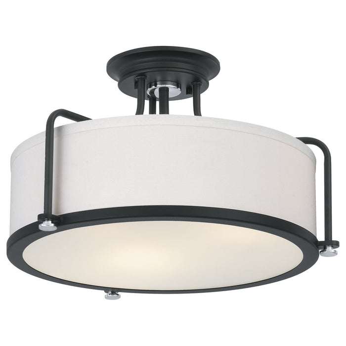 Myhouse Lighting Quoizel - QF1715EK - Three Light Semi Flush Mount - Rigel - Earth Black