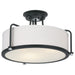 Myhouse Lighting Quoizel - QF1715EK - Three Light Semi Flush Mount - Rigel - Earth Black