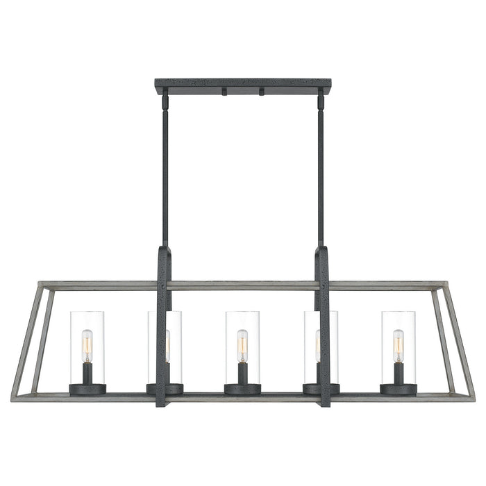 Myhouse Lighting Quoizel - QF5277DO - Five Light Linear Chandelier - Lincoln - Distressed Iron