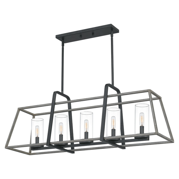 Myhouse Lighting Quoizel - QF5277DO - Five Light Linear Chandelier - Lincoln - Distressed Iron