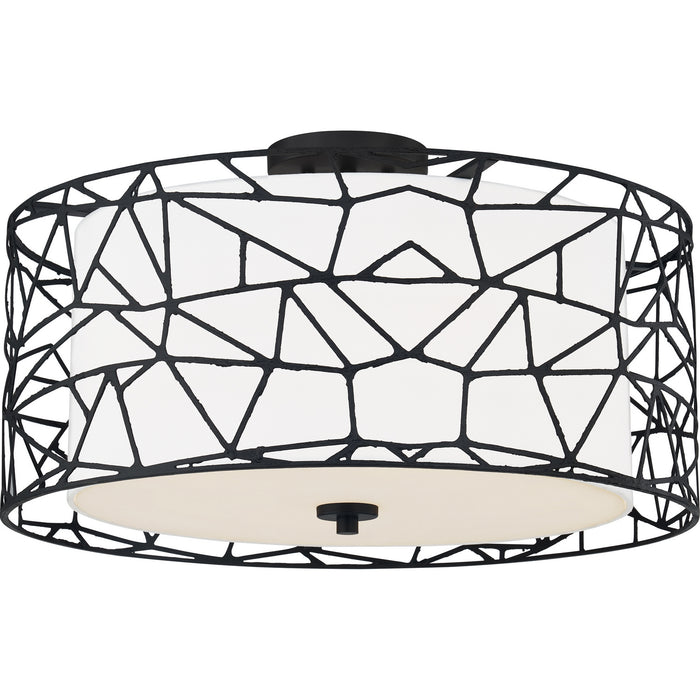 Myhouse Lighting Quoizel - QSF5274MBK - Four Light Semi-Flush Mount - Newcastle - Matte Black