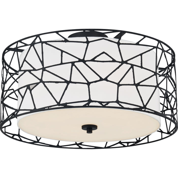 Myhouse Lighting Quoizel - QSF5274MBK - Four Light Semi-Flush Mount - Newcastle - Matte Black