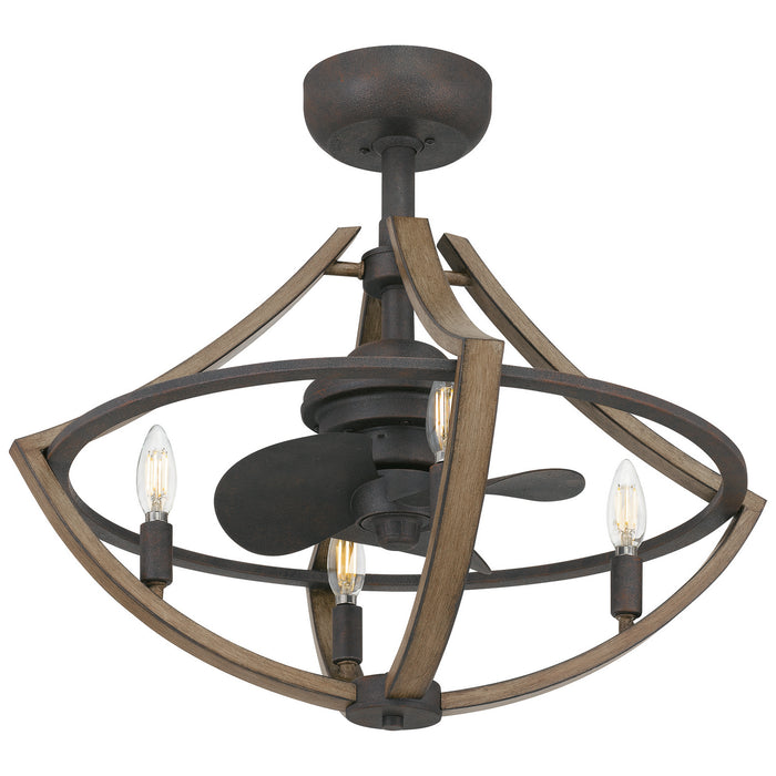 Myhouse Lighting Quoizel - SHR3123RK - Four Light Fandelier - Shire - Rustic Black