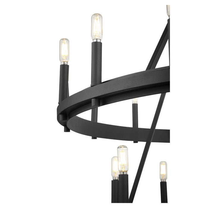 Myhouse Lighting Quorum - 611-25-69 - 25 Light Chandelier - Aura - Textured Black