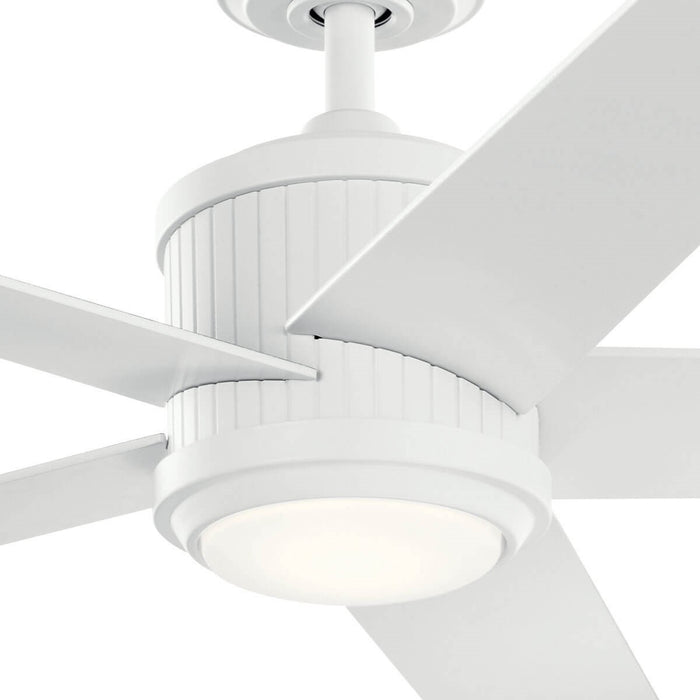 Myhouse Lighting Kichler - 300044MWH - 56"Ceiling Fan - Brahm - Matte White