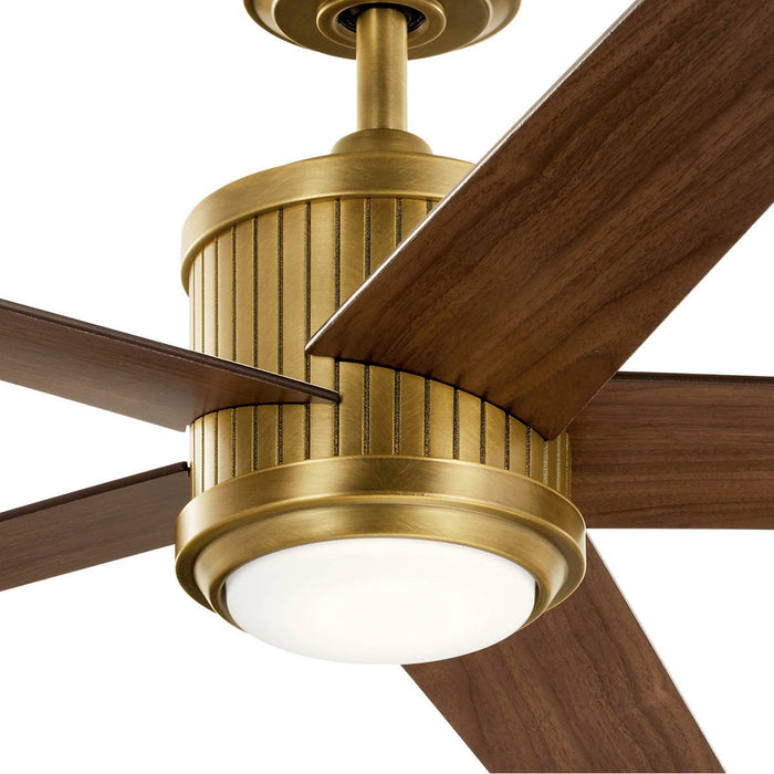 Myhouse Lighting Kichler - 300044NBR - 56"Ceiling Fan - Brahm - Natural Brass