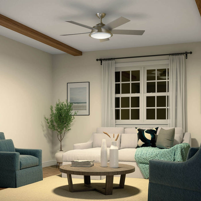 Myhouse Lighting Kichler - 310100NI - 56"Ceiling Fan - Verdi - Brushed Nickel