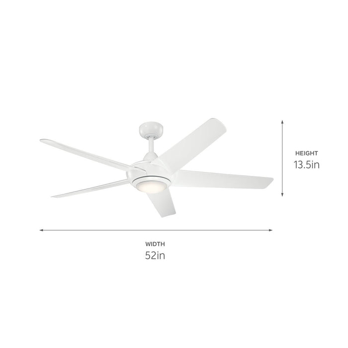 Myhouse Lighting Kichler - 330089WH - 52"Ceiling Fan - Kapono - White