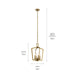 Myhouse Lighting Kichler - 43498NBR - Four Light Pendant - Abbotswell - Natural Brass