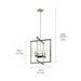 Myhouse Lighting Kichler - 44251MOK - Four Light Foyer Pendant - Lente - Midnight Oak