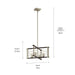 Myhouse Lighting Kichler - 44253MOK - Four Light Pendant - Lente - Midnight Oak