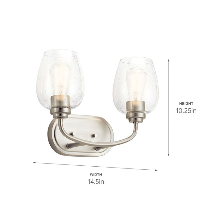 Myhouse Lighting Kichler - 45128NICS - Two Light Bath - Valserrano - Brushed Nickel