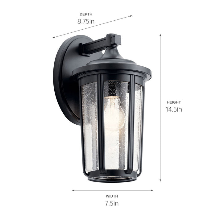 Myhouse Lighting Kichler - 49893BK - One Light Outdoor Wall Mount - Fairfield - Black