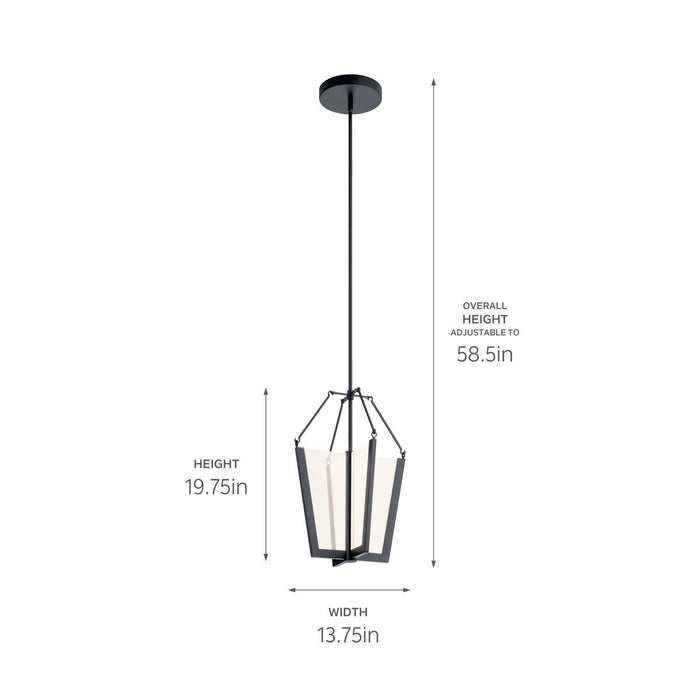 Myhouse Lighting Kichler - 52291BKLED - LED Pendant - Calters - Black