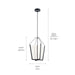 Myhouse Lighting Kichler - 52292BKLED - LED Foyer Pendant - Calters - Black