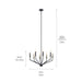 Myhouse Lighting Kichler - 52349BK - Eight Light Chandelier - Armand - Black