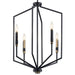 Myhouse Lighting Kichler - 52351BK - Four Light Foyer Pendant - Armand - Black