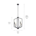 Myhouse Lighting Kichler - 52351BK - Four Light Foyer Pendant - Armand - Black