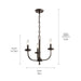 Myhouse Lighting Kichler - 52383OZ - Three Light Mini Chandelier - Kennewick - Olde Bronze