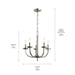 Myhouse Lighting Kichler - 52385NI - Five Light Chandelier - Kennewick - Brushed Nickel