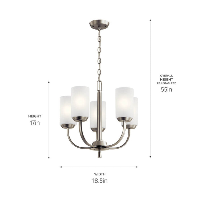 Myhouse Lighting Kichler - 52386NI - Five Light Chandelier - Kennewick - Brushed Nickel