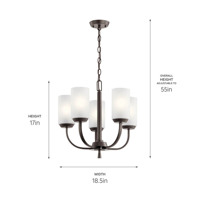 Myhouse Lighting Kichler - 52386OZ - Five Light Chandelier - Kennewick - Olde Bronze