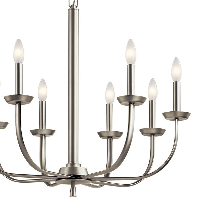 Myhouse Lighting Kichler - 52388NI - Eight Light Chandelier - Kennewick - Brushed Nickel