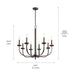 Myhouse Lighting Kichler - 52388OZ - Eight Light Chandelier - Kennewick - Olde Bronze